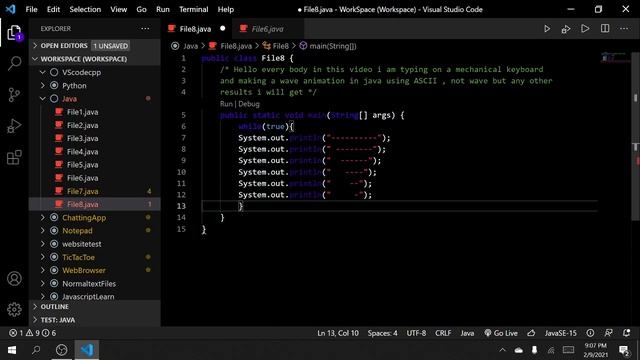 How to make signal wave animation in java using ASCII || no talking and satisifying keyboard sounds смотреть онлайн