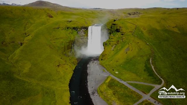 Skogafoss waterfall, Iceland смотреть онлайн