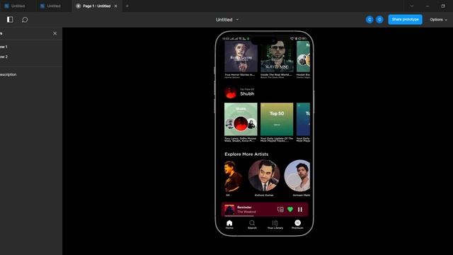 Spotify Prototype using figma by chirag khanna смотреть онлайн