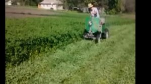 мини-трактор самодельный с косилкой .