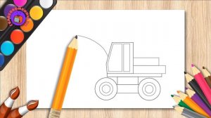 Учимся рисовать экскаватор Уроки рисования для детей