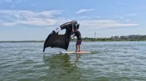 Винг: приобретаем начальные навыки в условиях слабого ветра.