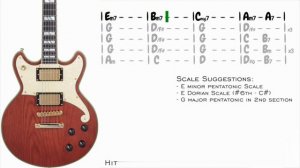 Soulful Groove In E Minor _ Guitar Backing Track