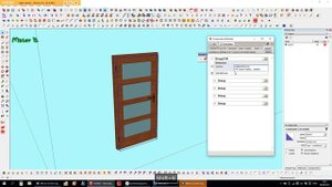 SketchUp открывание двери ON CLICK