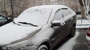 LADA GRANTA FL Зима Первый снег Проверяем работу уплотнителей дверей и багажника