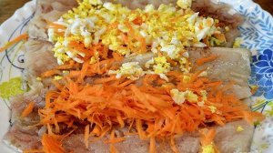 Рулет из рыбы с овощами