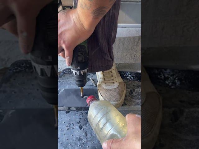 Как сделать отверстие в толстом граните, и тест трубчатого сверла по камню Спарта за 38руб ! смотреть онлайн