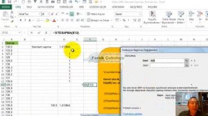 Excelde Standart Sapmayı Bulmak