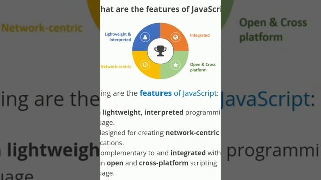 What are the features of JavaScript?