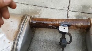 Ставим глушитель с INFINITI на Соболя  !