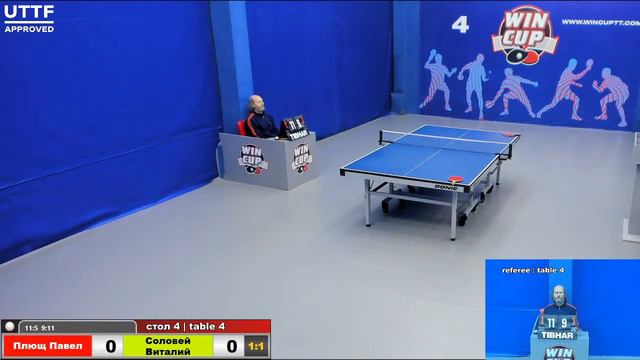 11:30 Плющ Павел 1-3 Соловей Виталий   стол 4  Юг-1  28.12.20