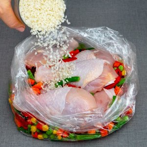 Куриные ножки с рисом, в пакете и ужин готов