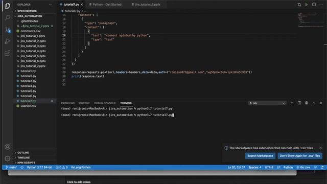 Jira Automation Using Python|Add Comments To Jira Issue From Rest Api Using Python|Tutorial:7