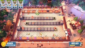 Overcooked 2. Campfire Cook Off Kevin 3 | 4 players online coop 4 stars | Score: 2759