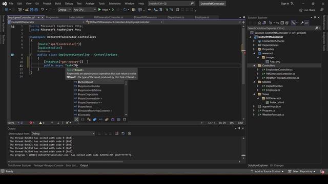 How to Create PDF using Web API .NET Core 7 смотреть онлайн