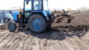 Пахота огородов мтз80плуг ПНП 2 25