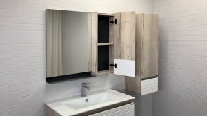 Мебель для ванной комнаты в стиле лофт Комфорти Страсбург 90 c керамической раковиной Quadro 90