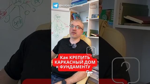 Как крепить каркасный дом к фундаменту? ? #колосовхауз #фундамент #shorts