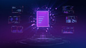 Анимированный абстрактный фон в стиле киберпанк: Файл