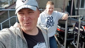 Мой новый мотор Tohatsu 50 D2S и Димин Mercury 40.