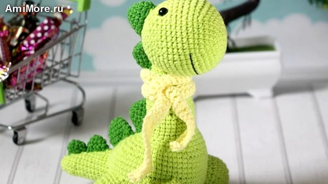 Амигуруми: схема Маленького Динозавра. Игрушки вязаные крючком. Free crochet patterns.