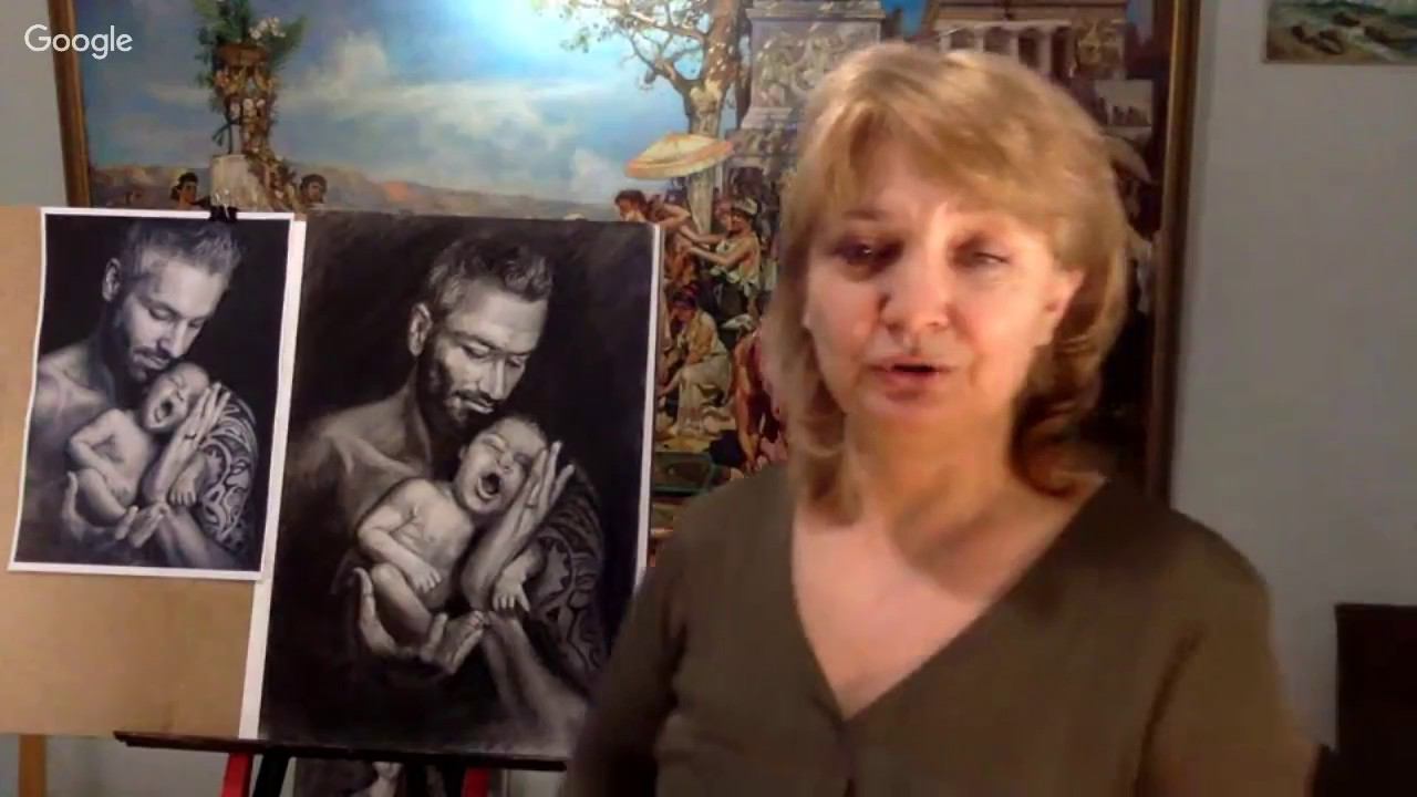 Как рисовать двойной портрет. Урок 1. Онлайн МК по рисованию Портрета