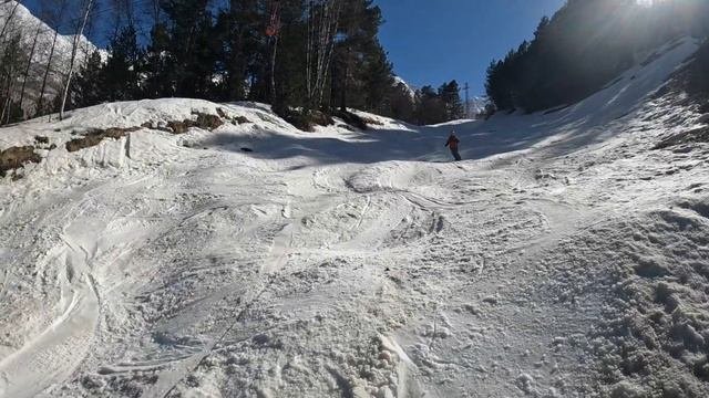 Самые сложные горнолыжные трассы в России. Чегет, бугры, могул. Cheget, Mogul.