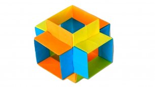Оригами Гипер куб из бумаги.