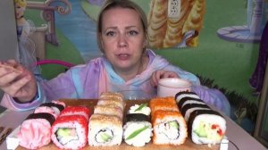 МУКБАНГ СУШИ РОЛЛЫ///РОЛЛЫ 28 ЗА РАЗ,СЪЕМ ИЛИ НЕТ?///MUKBANG SUSHI ROLLS ///не АСМР///먹방///