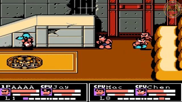 Игра для Dendy RIKI KUNIO. Gameplay. смотреть онлайн