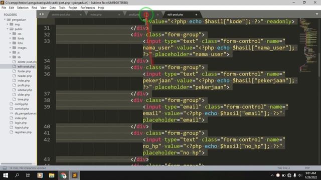 #Part 13 - Update & Delete Data Postingan Pengaduan ke Database Php Mysqli