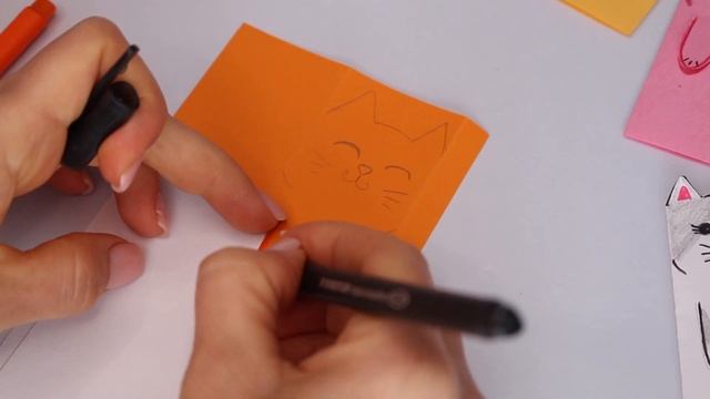 DIY Закладки Котики из бумаги своими руками Простые поделки смотреть онлайн