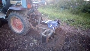 КМЗ-012. Испытание почвофрезы.