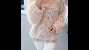 Пуловер из Ангоры Спицами - 2019 / Pullover from Angora Spokes