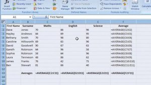 Excel 2007 - Showing And Hiding Formulas