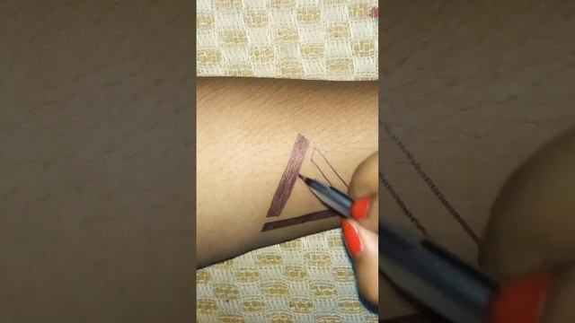 Make Tattoo Triangle With Pen At Home | How To Make Tattoo Triangle Twins With Pen At Home #shorts