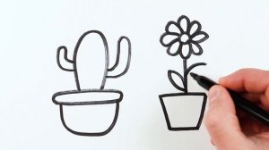 Рисуем фломастерами. Простой милый рисунок. Рисование для детей