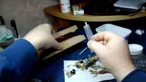 Намотка анодного и катодного  дроссель УМ  на медицинском шприце.