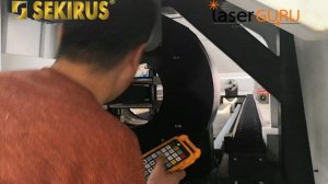 Погрузка и установка трубы в лазерный труборез SEKIRUS P0306M-20600