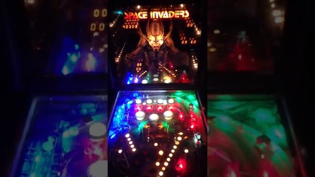 Space Invaders pinball with LEDs