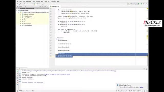 I refactored the python snake game! | Shackle Developers смотреть онлайн