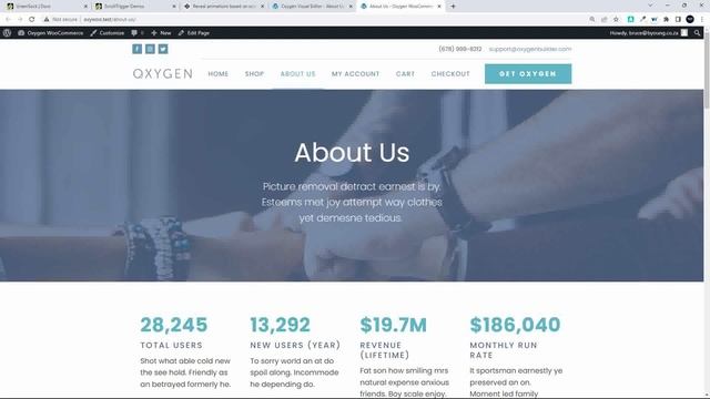 GSAP and Oxygen Builder - The ScrollTrigger - implement content animations as the page scrolls
