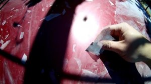 Как быстро снять с кузова старый, полезший лак. Один из способов