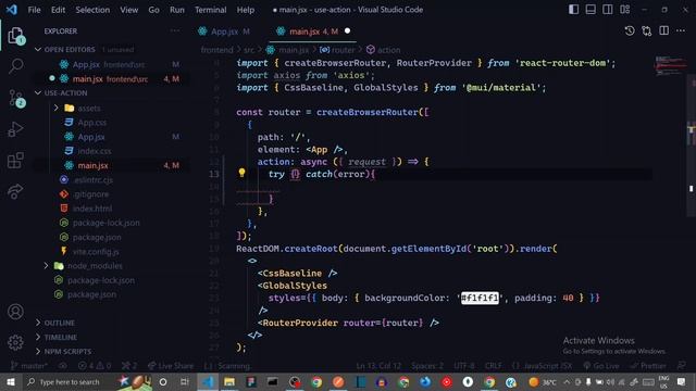 ? useActionData() | Validate Server Side Form | React Router DOM 6.10 | 2023  हिंदी में