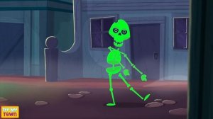 Skeleton Robot Finger Family Song + Spooky Scary Skeleton Songs For Kids | Teehee Town