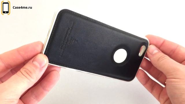 Накладка из натуральной кожи с металлическим бампером Luphie для Apple iPhone 66s 4.7