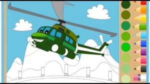 How to Draw | Helicopter | For kids & Как рисовать | Вертолёт | Для детей