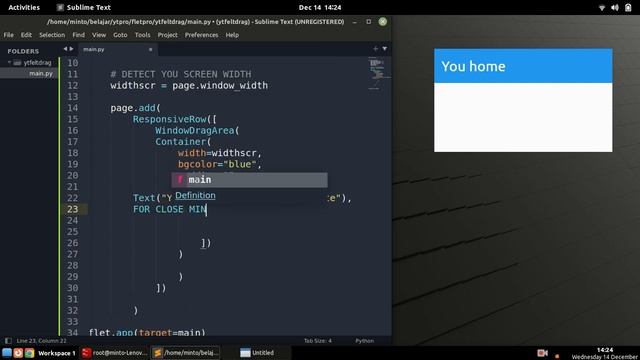 Flet Tutorial - Frameless Window