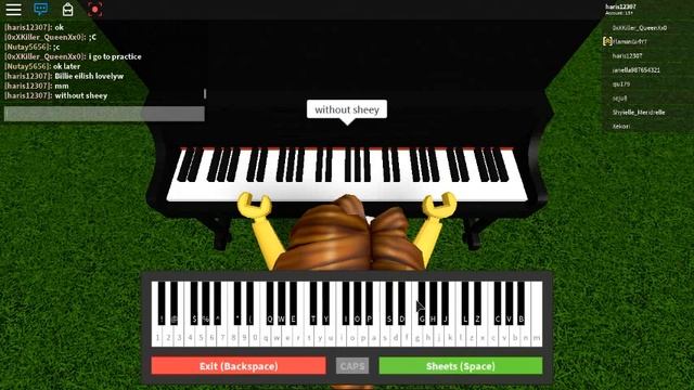 Roblox Piano Billie Eilish Lovely(sheet in desc) смотреть онлайн