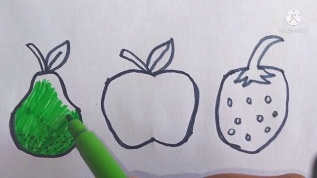 Bolalar Uchun mevalarni Chizish / Drawing Fruits for Children / Рисование фруктов для детей / 畫畫 смотреть онлайн